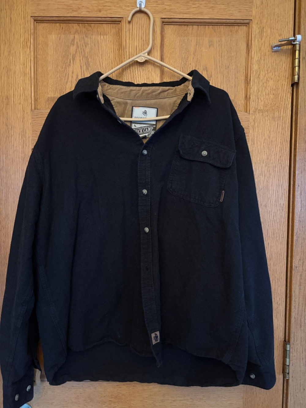 Legendary Whitetails Black Shirt Jacket with Contrast Collar